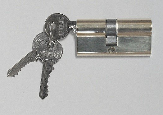 Vložka 30+35 Ekonomik R 3 klíče (BALENÍ 10KS) nikl sat - Vložky,zámky,klíče,frézky Vložky cylindrické Vložky stavební